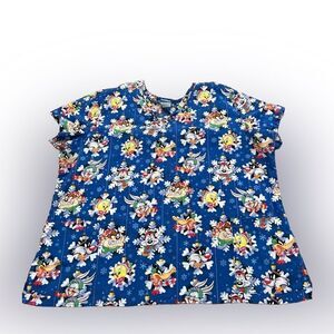 Vintage Looney Tunes Christmas Scrub Top